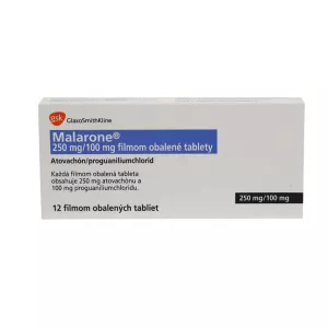 Маларон :: Malarone (Атоваквон 250мг + Прогуанил 100мг) таб. №12
