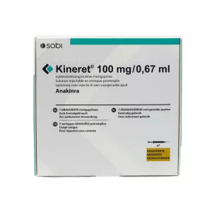 Кинерет (Анакинра) р-р для ин. 100мг (150мг/мл) 0.67мл №7