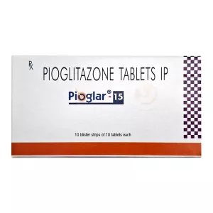 Пиоглитазон (Пиоглар аналог), генерик Актос, Pioglar 15 таблетки 15мг №100