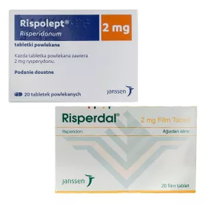 Рисполепт 2мг (название Rispolept / Risperdal) №20 таблетки