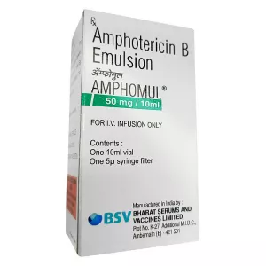 Амфотерицин В :: Amphotericin B Amphomul эмул. для ин. 50мг/10мл  Индия №1