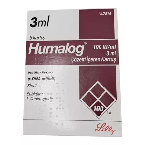 Хумалог 100МЕ/мл р-р для в/в и п/к введ картр 3мл №5