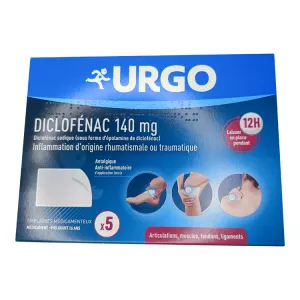 Диклофенак URGO Франция :: Олфен аналог пластырь трансдермальный 140мг N5 (5 штук)