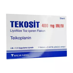 Тейкопланин Текозит :: Tekosit лиофилизат для инъекций 400мг №1